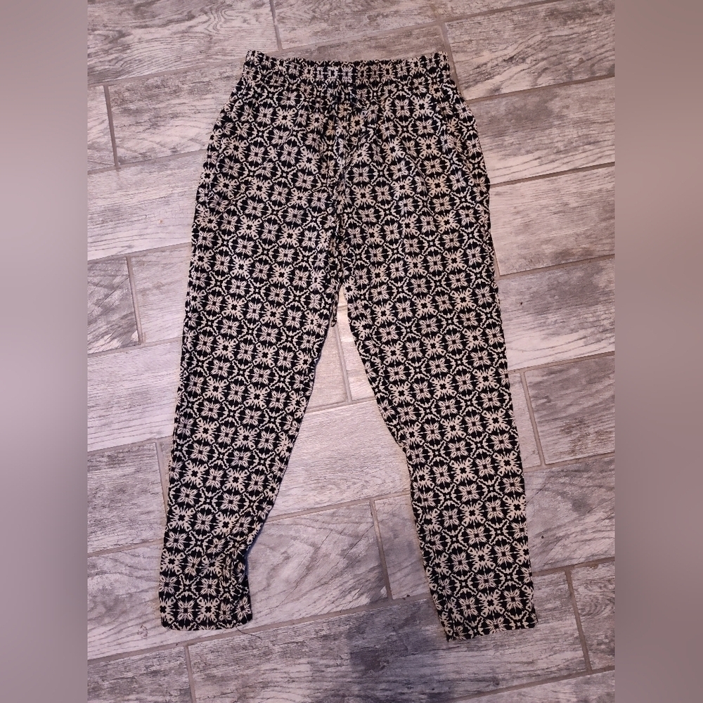 Black and White Patterned Women's Pants #179